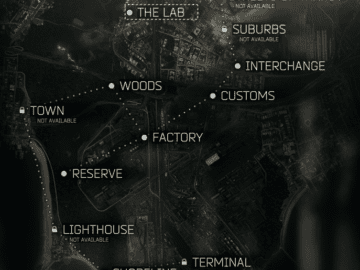 customs escape from tarkov map