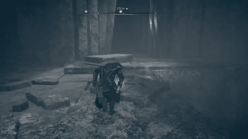 Entrance to the open area with the sword