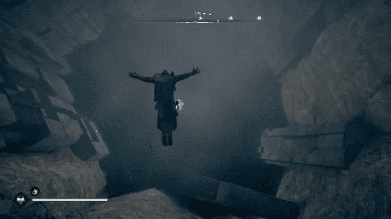 Leap of faith into the water