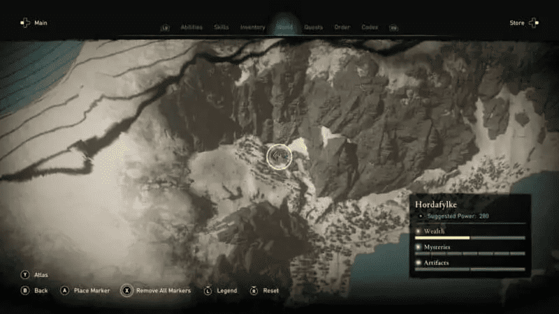 Exact location of Mjolnir on the map