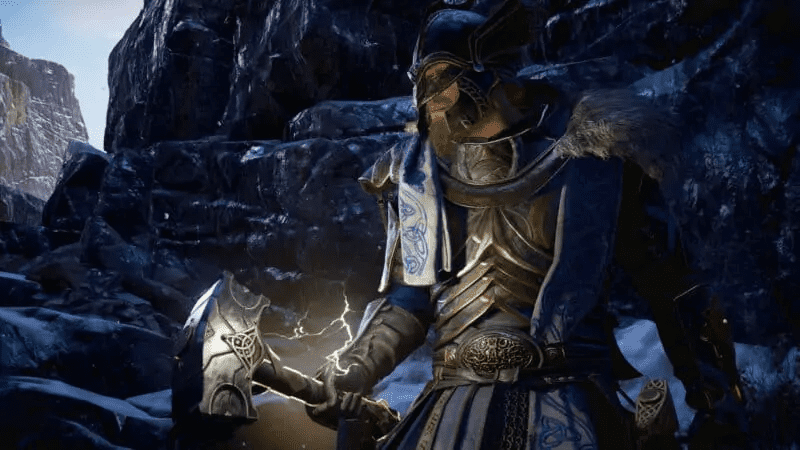 Eivor picks up the hammer