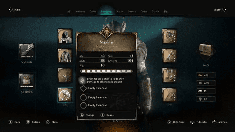 Mjolnir Weapon Stats