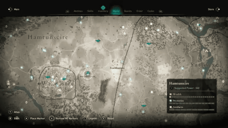 Red Lichen Cavern location on the map