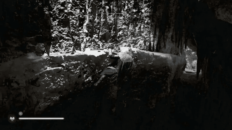 Moving right by grabbing the ledge in front of the spiral top
