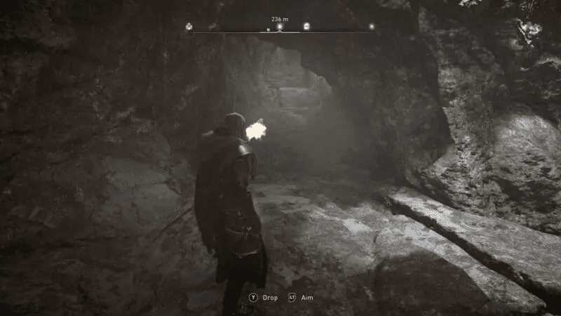 Linear path to the open area with poisonous gas