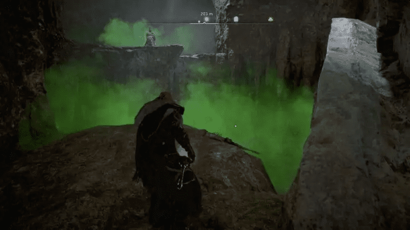 Big open room filled with poisonous gas
