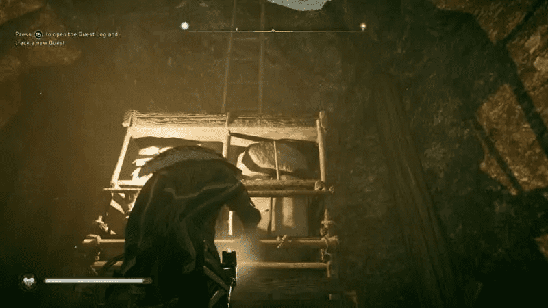 Moving the shelf near the ladder