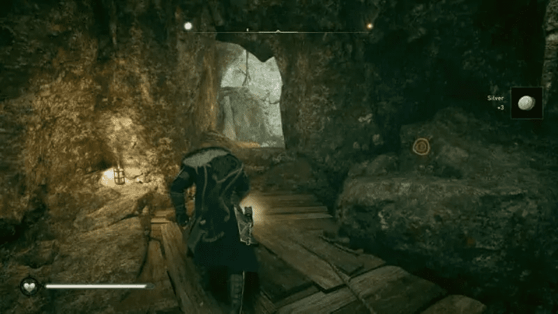 Running towards the open room with a zipline