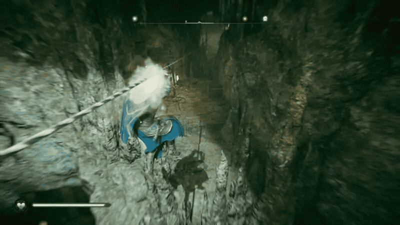 Ziplining across