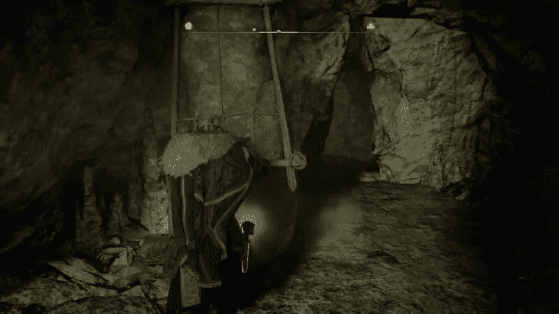 Exit behind the moveable rock