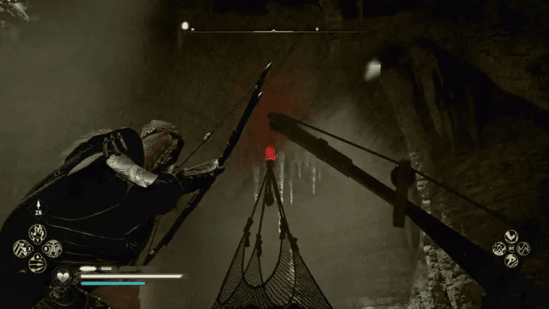Shooting the hanging load