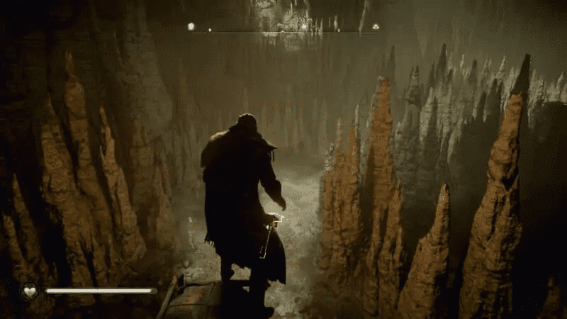 Jumped on top of the moveable rock on the other side