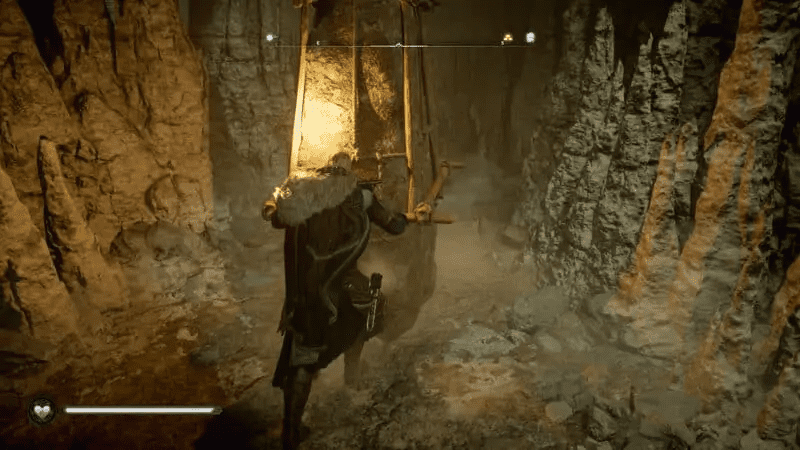 Moveable rock dragged to make way