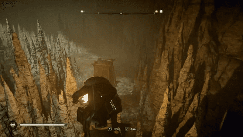 Jumped on top of the moveable rock to jump across