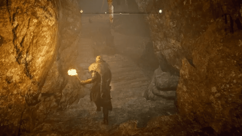 Moving deeper into the cave to the dock