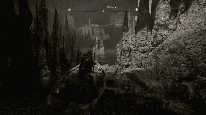 Hitting the dead-end in the Wocig Cavern (boat route)