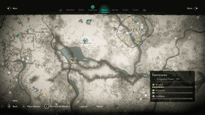Wiccan's Cave location on the map