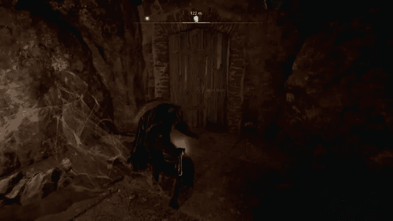 Wooden door to the right