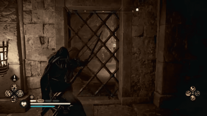 Shooting the oil jar inside the middle room