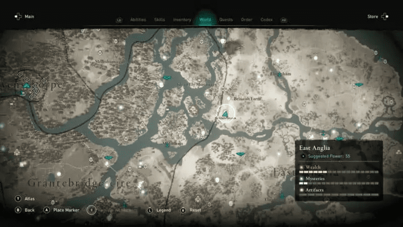 Grime's Grave location on the map
