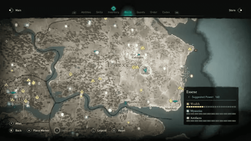 Old Cellar location on the map (zoomed out)