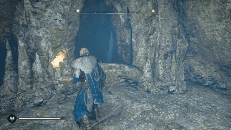 Entering the cave
