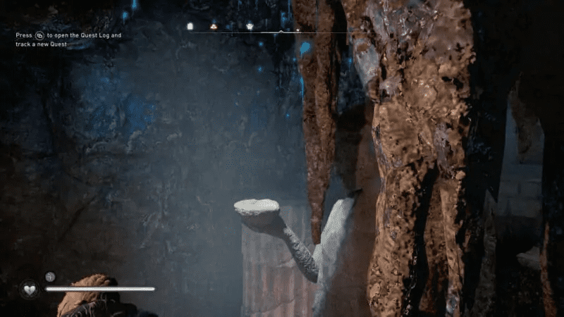 The statue you need to jump on after reaching the end of the ridge