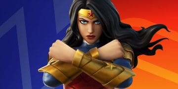 Image seeing Wonder Woman face off against Stephen Universe in a game.