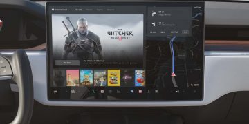 For some reason, Musk thought that making a Tesla performance car run The Witcher 3 is a good selling point.
