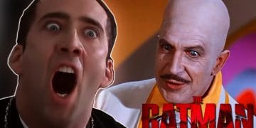 The Unbearable Weight of Massive Talent star Nicolas Cage would like to play Batman villain Egghead. (Images: Touchstone Pictures, Lionsgate, and Fox)