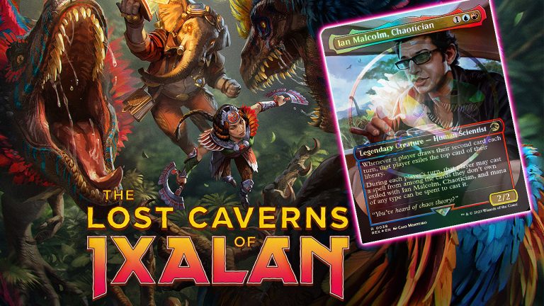 Magic: The Gathering’s The Lost Caverns of Ixalan expansion also unleashes the Jurassic World Universes Beyond crossover cards.