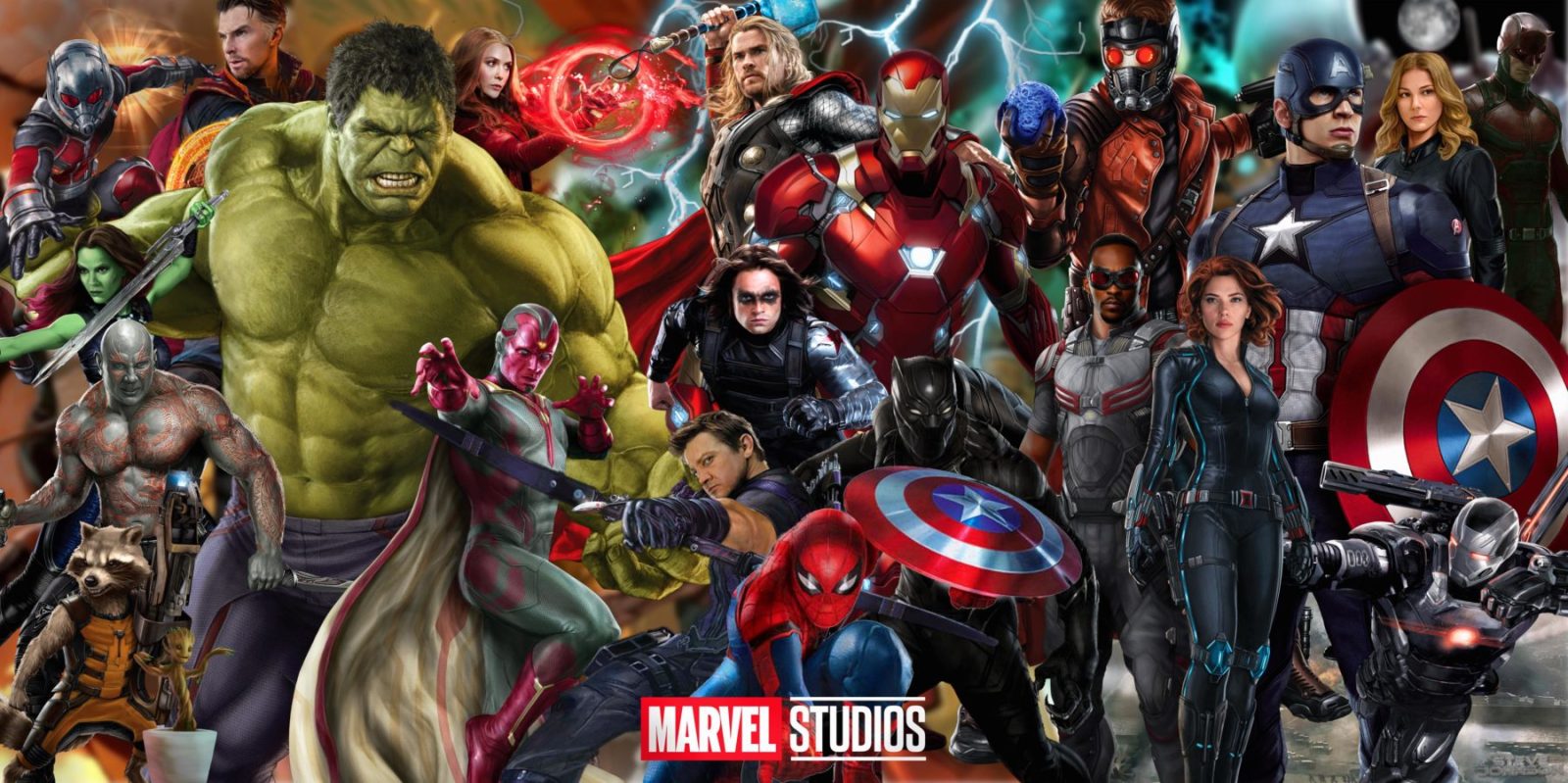 Members of the cast and crew seek into theaters during the premiere of Marvel movies.