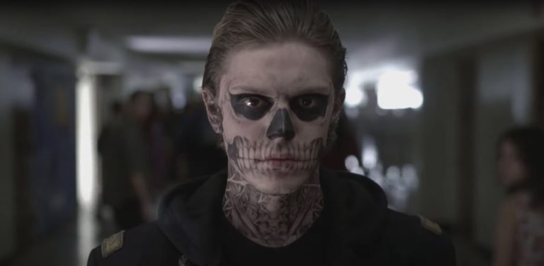 Tate from the 'Murder House' season of American Horror Story in his iconic skull makeup.
