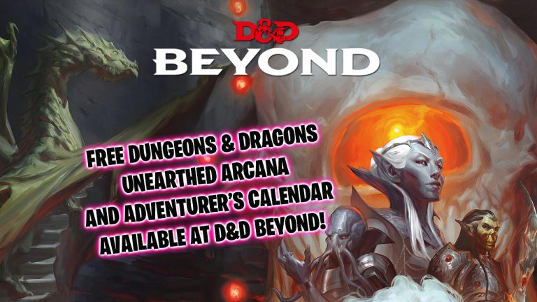 Get free Dungeons & Dragons content at D&D Beyond with Unearthed Arcana 8 and the D&D Adventure Calendar this December.