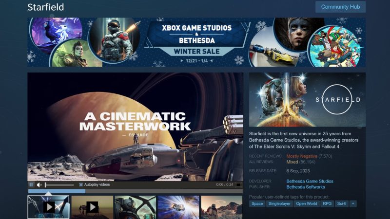 With modders, critics, and players all united in their criticism of Starfield, it's clear that the problem lies with Starfield.