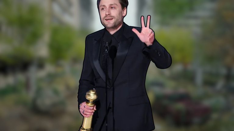 Kieran Culkin couldn't help but rib Pedro Pascal in his acceptance speech.