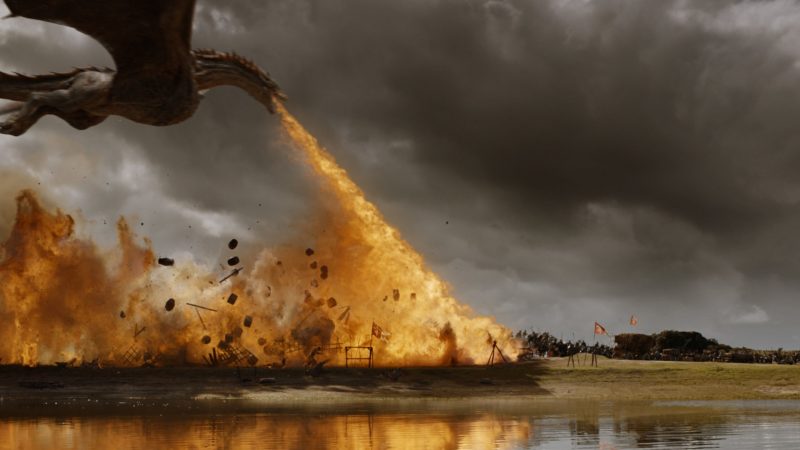 Balerion the Black Dread was said to be several times bigger compared to Drogon's peak size in Game of Thrones.
