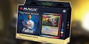 WotC released the Magic: The Gathering crossover with the dystopian video game franchise Fallout via Commander Decks and Booster Packs.