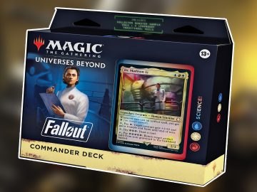 WotC released the Magic: The Gathering crossover with the dystopian video game franchise Fallout via Commander Decks and Booster Packs.